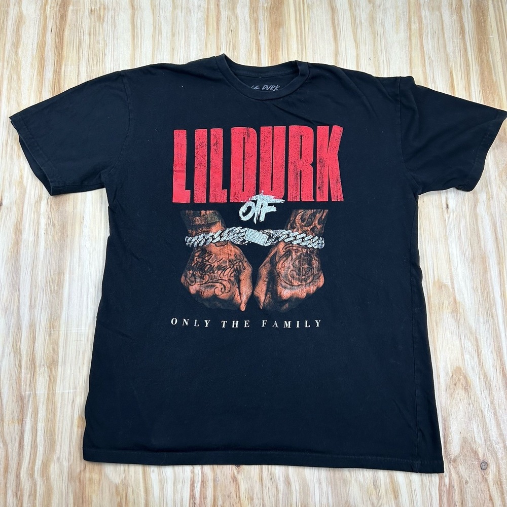 Lil Durk‎ Only The Family Black T-Shirt Size XL Rapper Music 100% Cotton